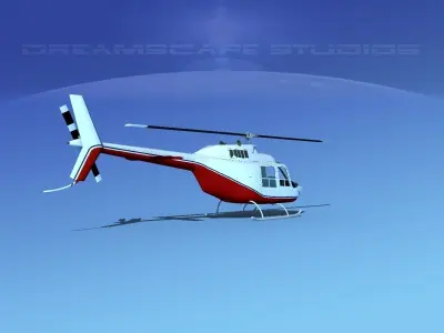 Bell 206 JetRanger V04 3D model