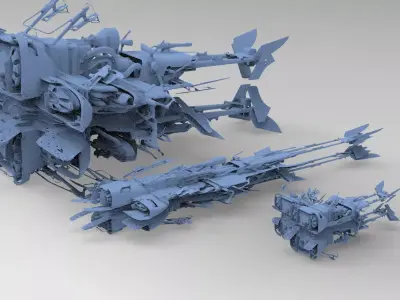 Star Wars inspired Racer 3 designs 3D model