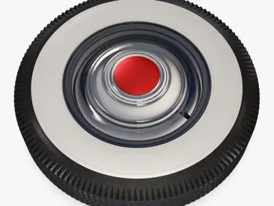 Retro Car Wheel M 3 3D model