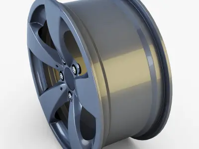 Style 138 wheel ferric gray Mid Poly Low-poly 3D model