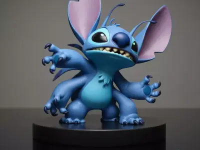 Stitch Four-Armed Power-Up 3D Printable 3D print model