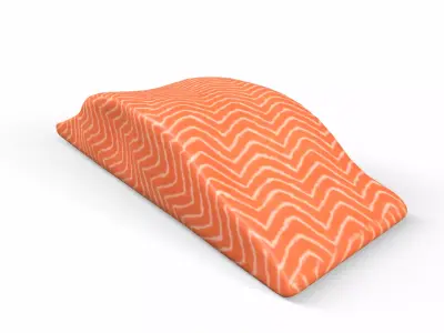 Salmon fish meat Low-poly 3D model
