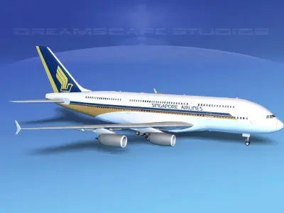 Airbus A380-800 Singapore Airlines 3D model
