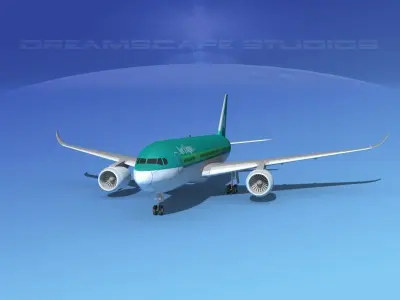 Airbus A350-800 Aer Lingus 3D model
