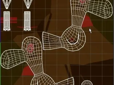 Wooden bird 3D model