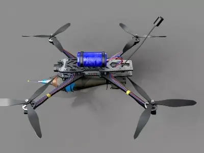 FPV KAMIKAZE DRONE Low-poly 3D model