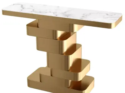 Recrangle Shape Contemporary Console Table Free 3D model