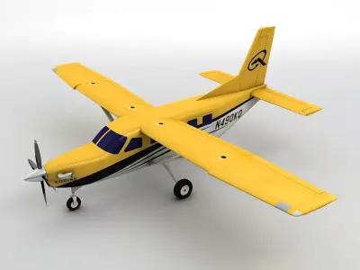 Quest Kodiak Aircraft Low-poly 3D model