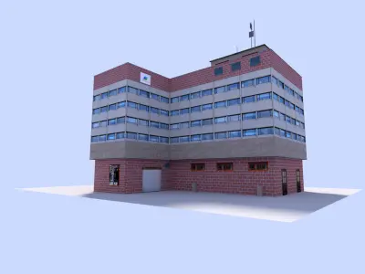 free office building Free low-poly 3D model