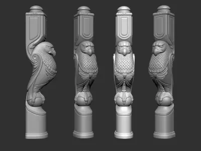 Eagle on pillar Free 3D model