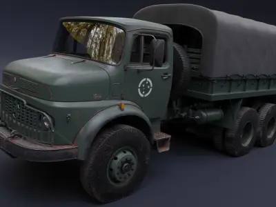 Mercedes-Benz L-1113 Military Low-poly 3D model