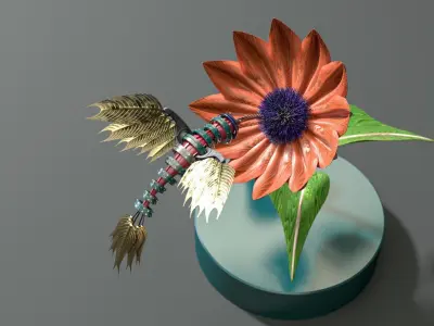 Steampunk Colibri 3D model