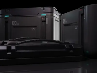 Sci-fi crate Low-poly 3D model