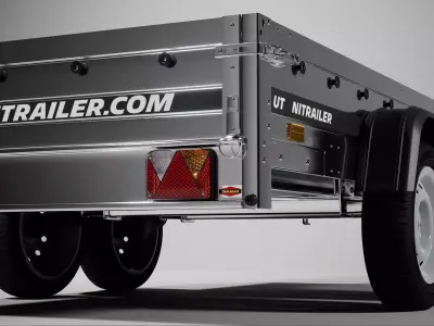 Utility Garden Car Trailer 3D model