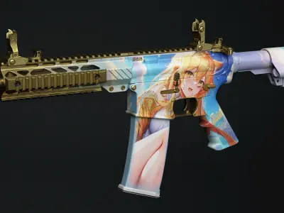AR15 Anime- assault rifle 3D model