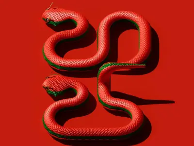 Chinese New Year Of Snake 3D model