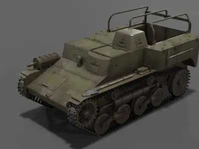 Type 98 So-Da Armored Personnel Carrier  Low-poly 3D model