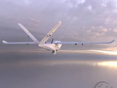 Ukrainian UAV GOR Tactical military reconnaissance drone  3D model