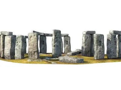 Stonehenge in england Low-poly 3D model