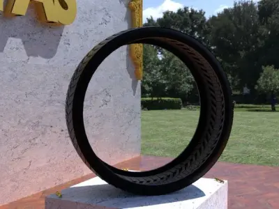 ORTAS TIRE NO 27 GAME READY Low-poly 3D model