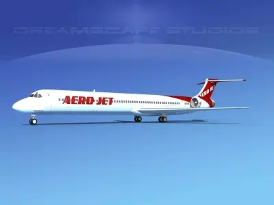 McDonnell Douglas MD-90 Aero Jet 3D model