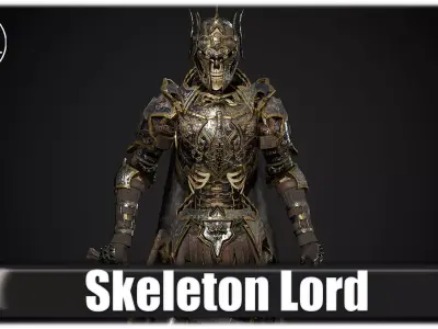 Skeleton Lord Low-poly 3D model
