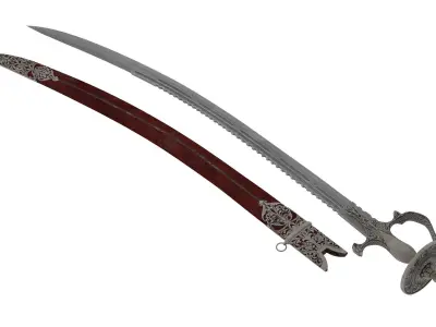 Talwar Sword Low-poly 3D model