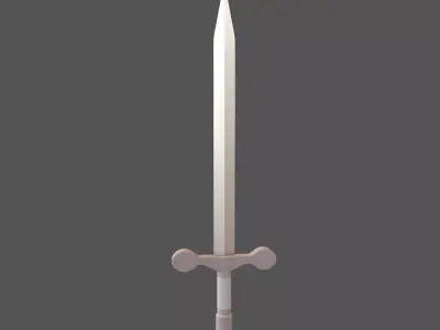 Cartoon Sword v1 002 Low-poly 3D model