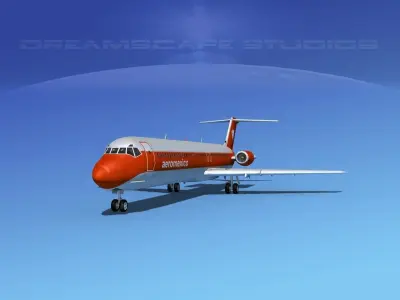 Douglas DC-9-50 Aero Mexico 3D model