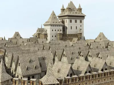 Medieval Cities Germany 3D model