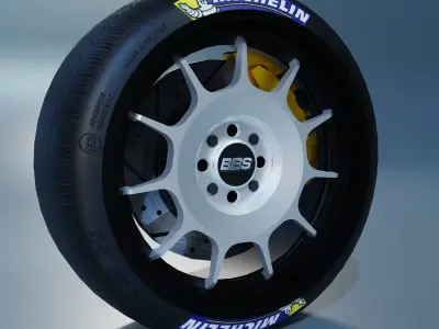BBS RS11 Wheel Low-poly 3D model