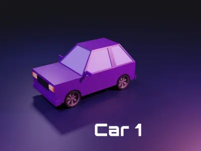 Car Pack Free low-poly 3D model