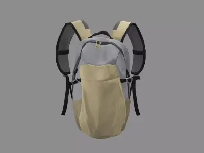 Backpack Camping Handle bag 06 Low-Poly 3D Model 3D model