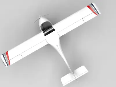 Flight Design CTLS Rigged C4D Low-poly 3D model