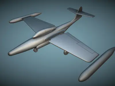 Northrop F-89D Scorpion - 3D Printable Model 3D print model