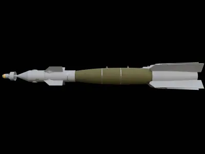 GBU-49 Enhanced Paveway II smart bomb Low-poly 3D model