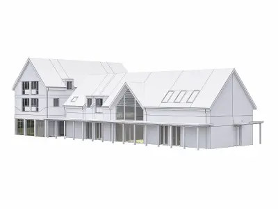 Neighborhood Houses P37 Low-poly 3D model