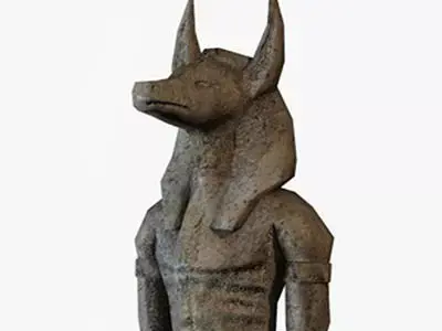 Low poly egyptian Anubis Low-poly 3D model