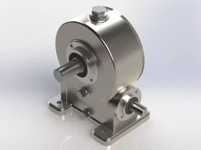 Reducer 2 stainless steel gearbox 3D model