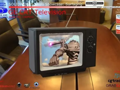 SW Skills - GE CRT Television Free 3D model