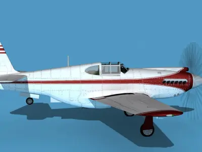 North American A-36A Apache S03 Racer 3D model