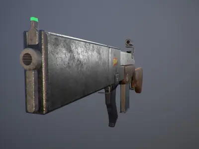 Rifle Low-poly 3D model