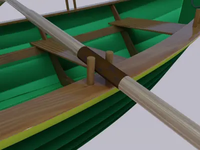 Grand Banks Dory Rowboat 3D model