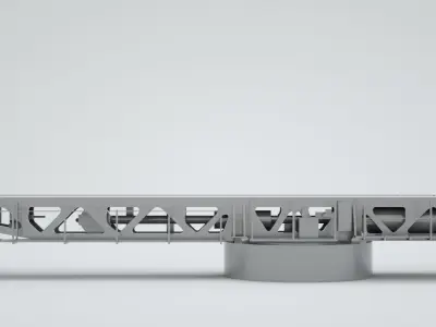 Plane Launch Pad - World War 2 Battleship 3D model