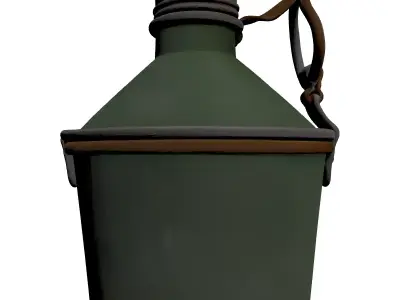 Vintage Military Canteen Flask 3D model