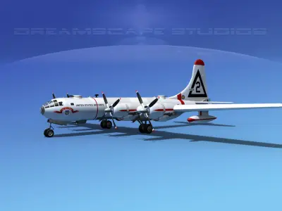 Boeing B-50 Superfortress V07 3D model
