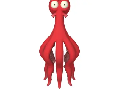 Octopus Cartoon 02 3D model