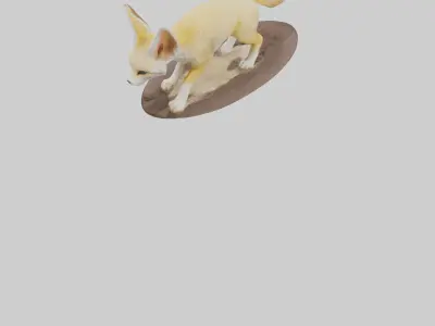 Fennec Fox digging model 3D model
