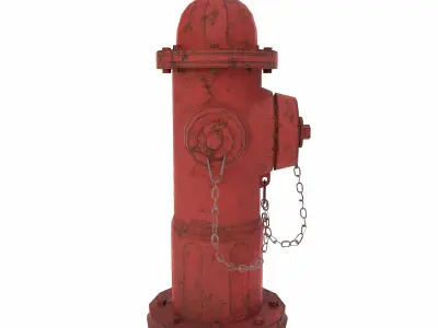 Water Hydrant lowpoly 3d model Free low-poly 3D model