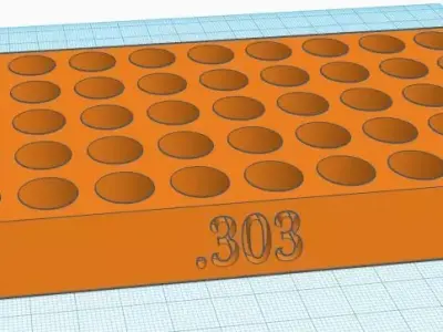 303 Reloading Tray with handles 3D model